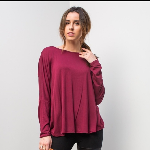 Cranberry Crochet Detail Top - Picture 5 of 7